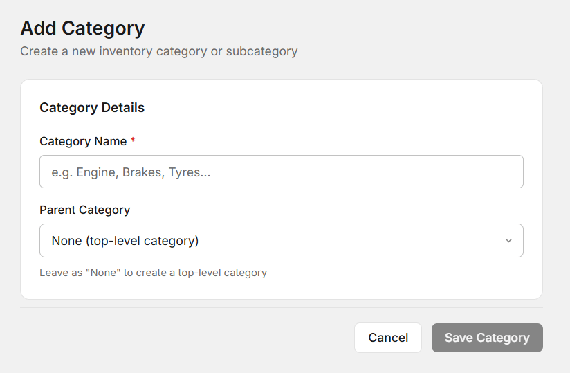 Here you can add new catagory
