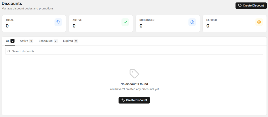 Discount pages overview.