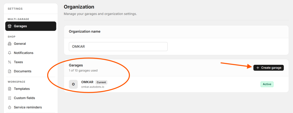 here you can mange multiple garage