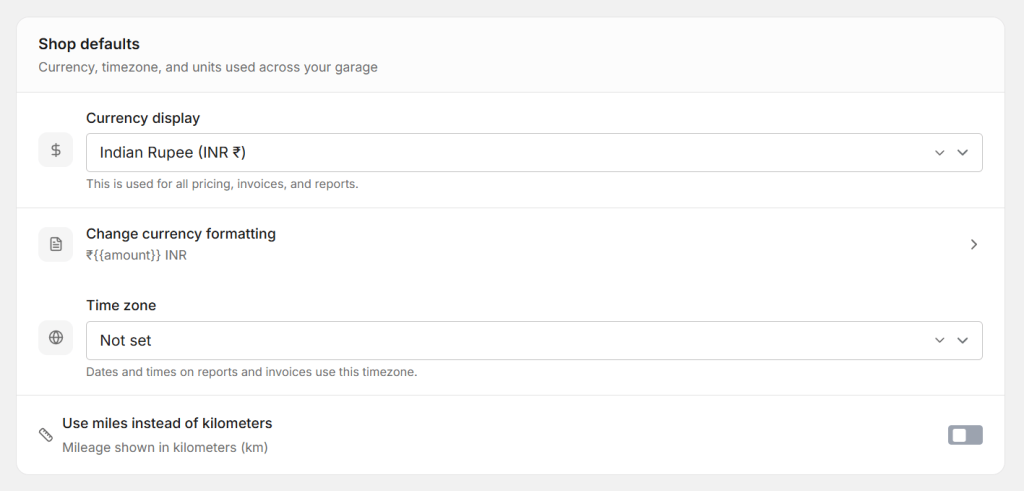 Here you can add Garage basics details .