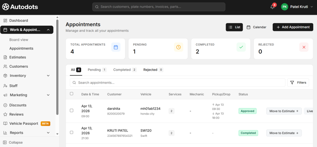 Here you can sedule appoiments