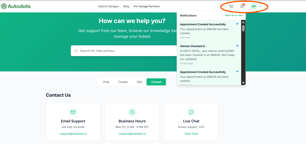 you get notify with updates about booking or other 