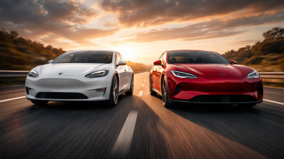Tesla VS BYD electric vehicles side by side representing the global EV race in 2026