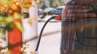 Tesla Model 3 Long Range electric car charging